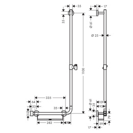 Штанга для душа Hansgrohe Unica Comfort (26404400) белый/хром