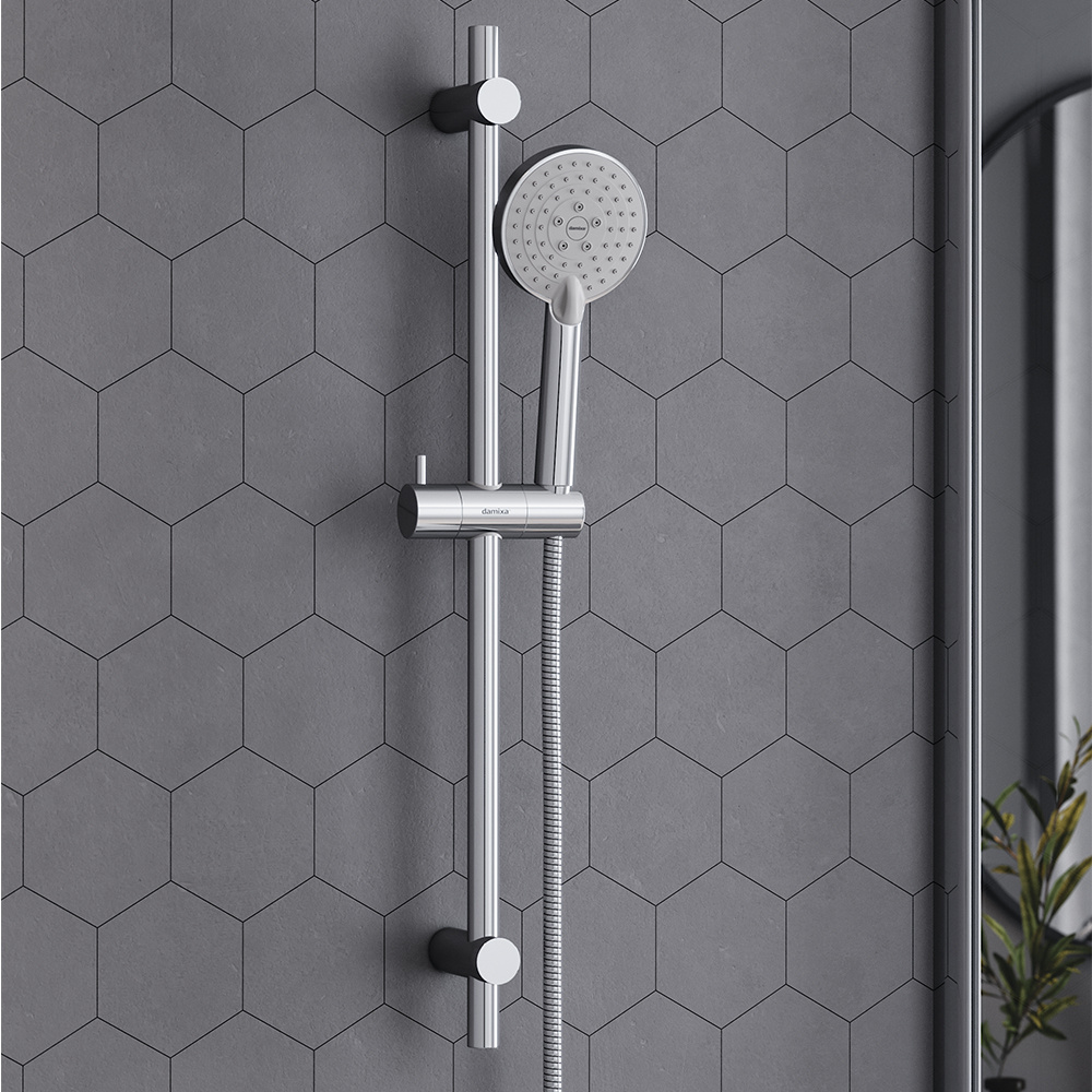 Фото RedBlu by Damixa 409007700 Origin Bit, набор 3 в 1: смес. д/умывальника, смес. для ванны/душа, душ. 