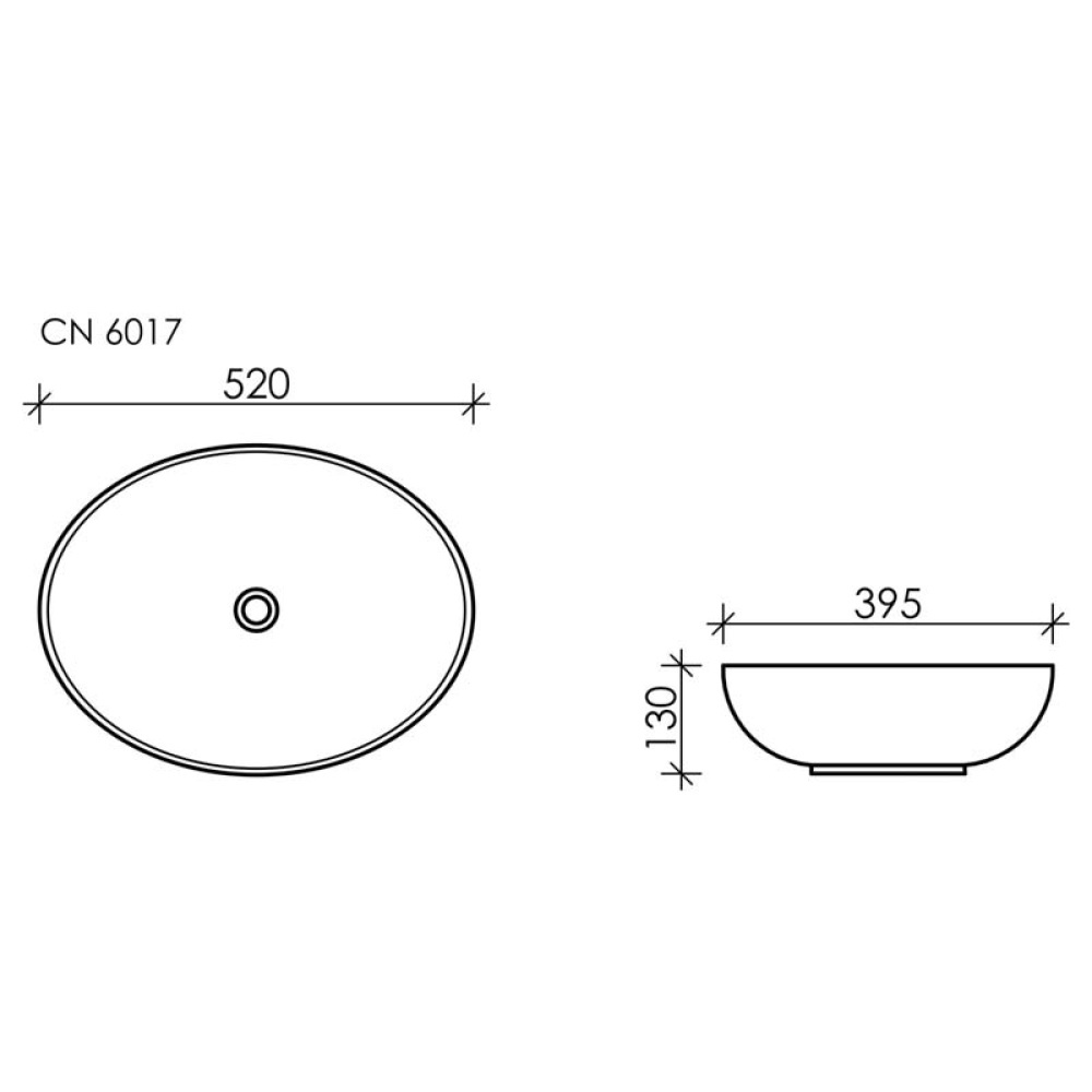 Накладная раковина Ceramica Nova ELEMENT CN6017MDH