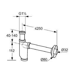 Фото Cифон для раковины Kludi Esprit (1001305-40)