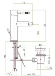 Фото Смеситель Fiore Xenon 44BL5371 для биде, черный