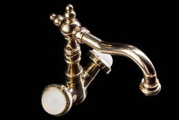 Фото Смеситель для умывальника Boheme Satine (292-ST) золото