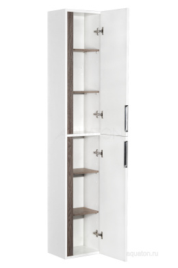 Шкаф - колонна Aquaton Рене белый, грецкий орех 1A222003NRC80