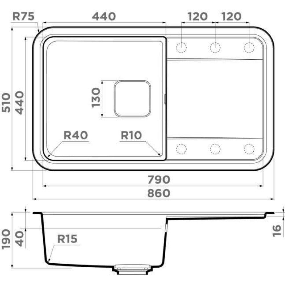 Кухонная мойка Omoikiri Tasogare 86-DC Artgranit (4993468) темный шоколад