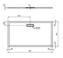 Поддон душевой Ideal Standart Ultra Flat New T4474V1 90 x 70 см ультратонкий, прямоугольный, белый м
