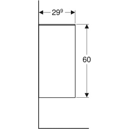 Geberit Smyle Square 500.358.JR.1 Шкаф средний, цвет фасада: пекан