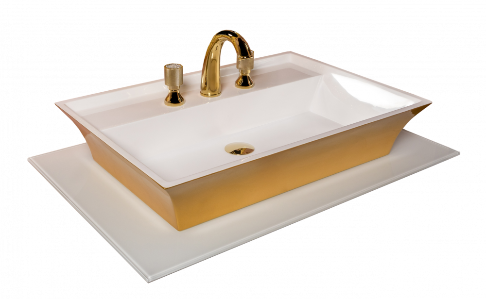 Armadi Art 853-080-WH Столешница стекло 80см прямая БЕЛАЯ