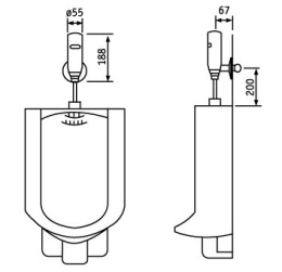 Фото Смыв для писсуара сенсорный Remer RR SE33