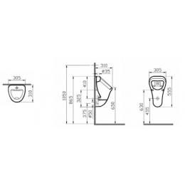 Подвесной писсуар Vitra Arkitekt (6201B003-0199) белый