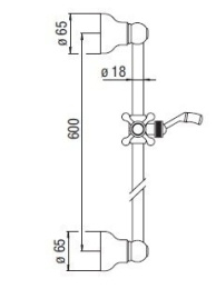 NOBILI AD140/10RCR Штанга для душа (хром)