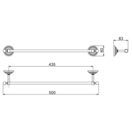 Фото Держатель для полотенец Paini Duomo 88CR002 хром