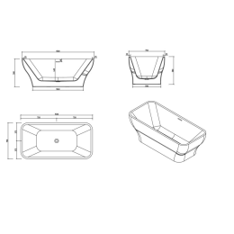 Акриловая ванна 150x75 BelBagno (BB73-1500-750), округлая