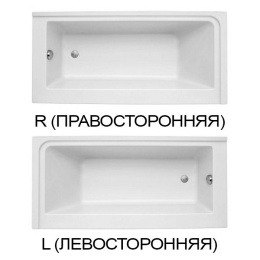 Акриловая ванна 170x80 Jacob Delafon (E6139R-00), прямоугольная