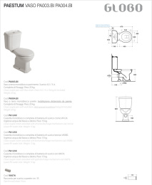 Фото Унитаз под бачок Globo Paestum (PA003.BI) белый