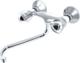 Смеситель для кухни ХРОМ S-образный излив Варион 110114