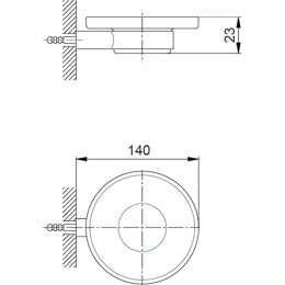 Мыльница Cisal System SY09060021, хром