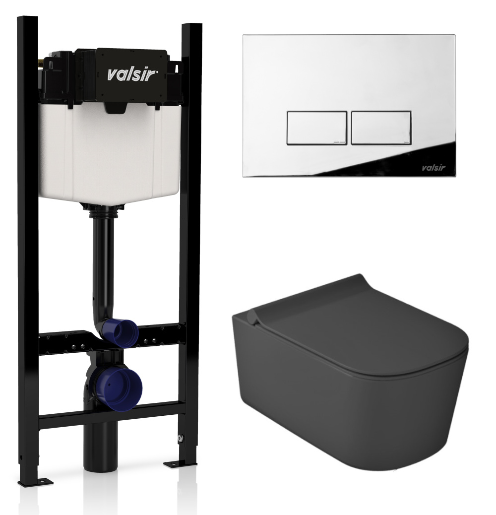 KIT VSCR 5486NEMT Slim P3 Комплект инсталляции 4 в 1, WINNER S BLOCK VS0853202, унитаз MEG11PRO 5486