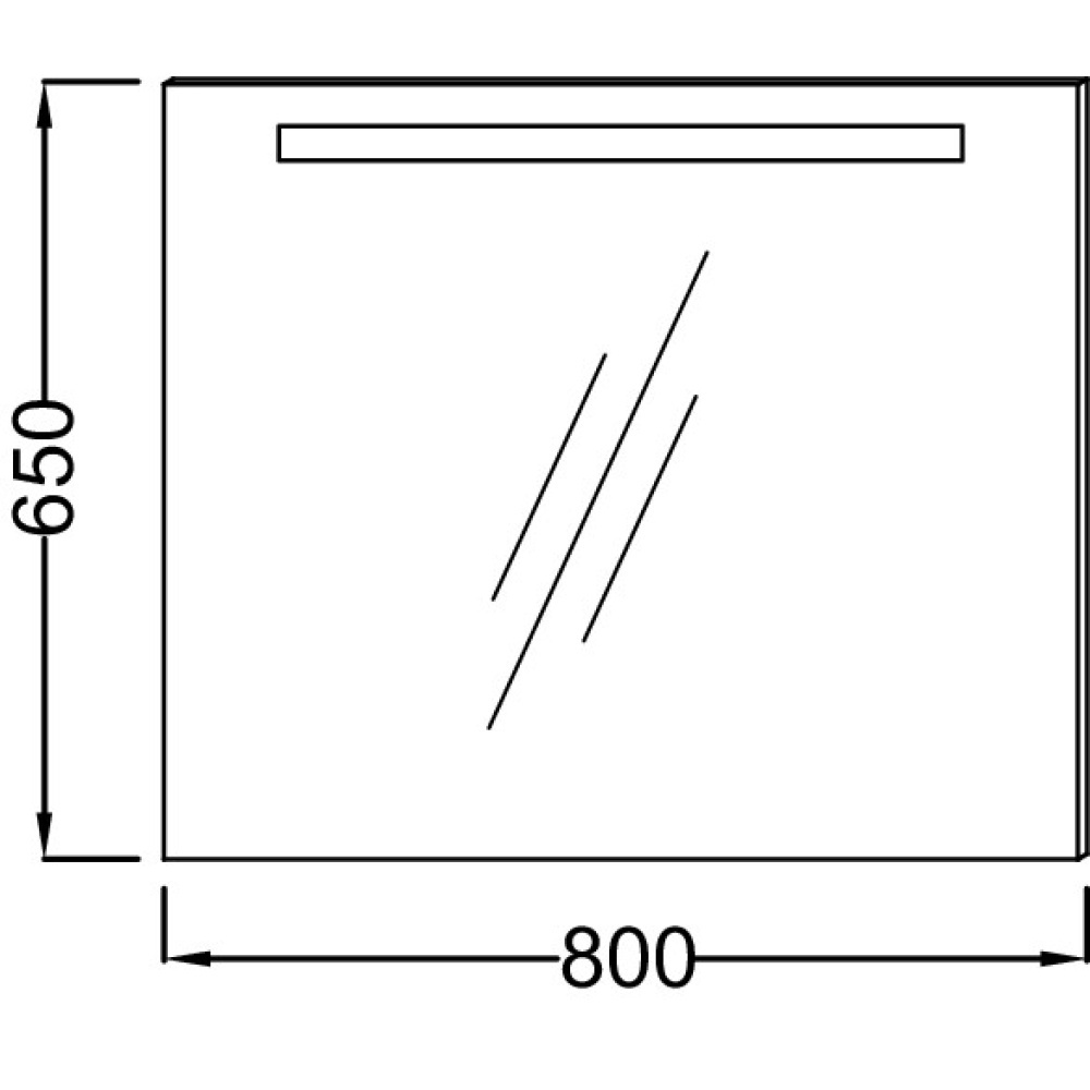 Зеркало Jacob Delafon Line/Parallel 80 см, EB1413-NF, с подсветкой