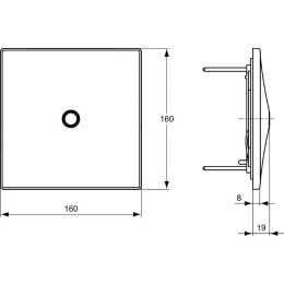 Настенная панель с ИК-датчиком Ideal Standard CERAPLUS A3732XJ