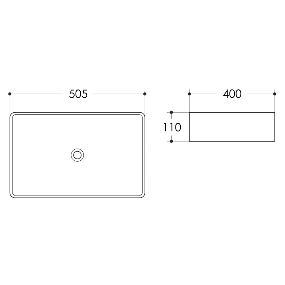 Раковина накладная Azario  (AZ-7050K) Белый глянцевый