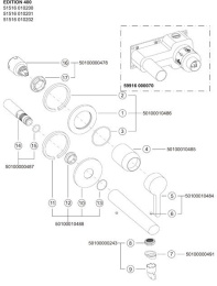 Фото Смеситель для раковины Keuco Edition 400 51516010201, хром