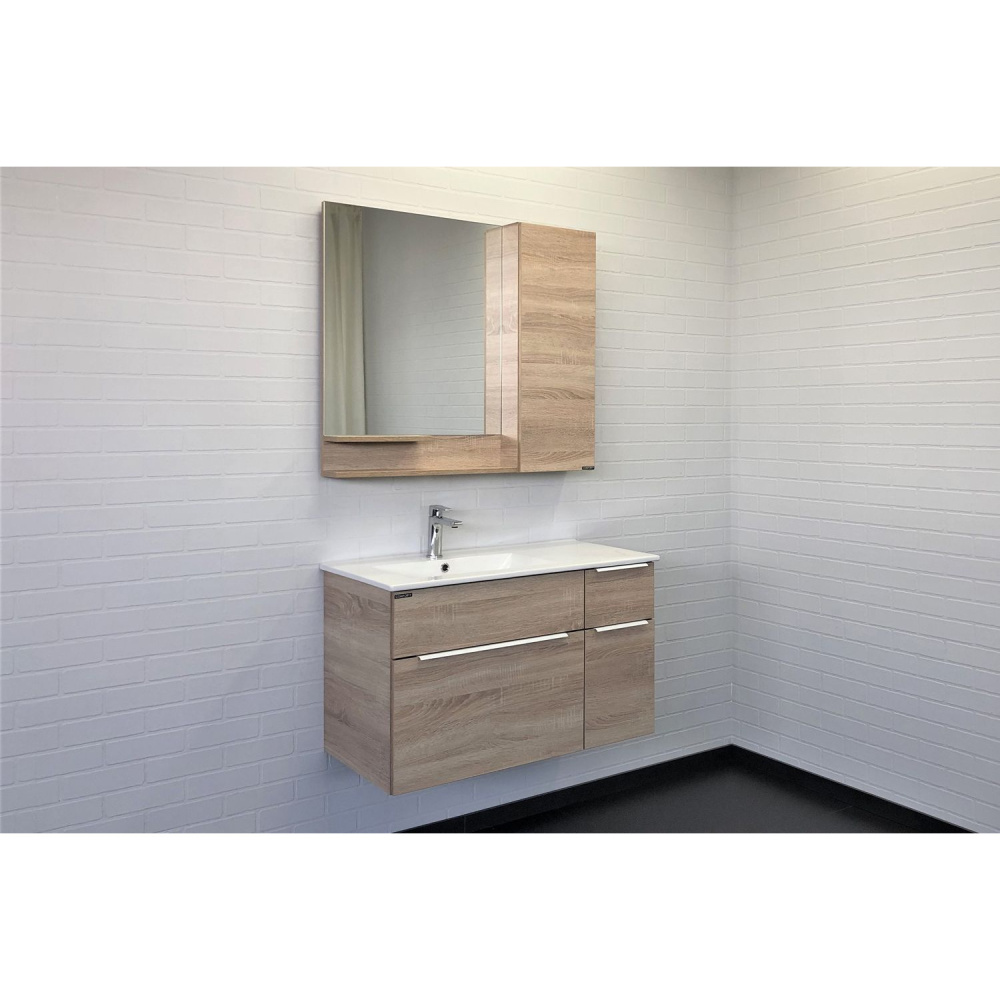 Зеркало-шкаф Comforty Варна-90 дуб сонома