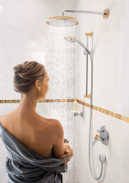 Смеситель для ванны 31345090 Hansgrohe Metropol Classic (хром, золото)