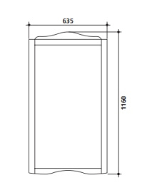 Зеркало Kerasan Retro 731340
