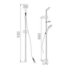 Фото Душевой гарнитур Paini Pescara PSCR121 хром