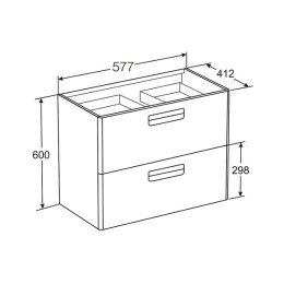 Тумба под раковину Roca Gap (ZRU9302879) белый, глянцевый