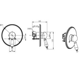 Фото Смеситель встроенный Boheme Medici Ripresa (305) бронза