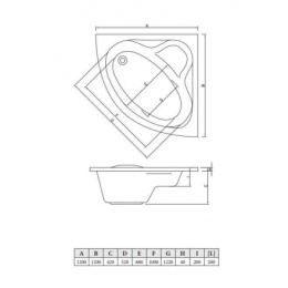 Акриловая ванна 120x120 C-Bath (CBS001001)