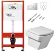 Инсталляция Tece с унитазом Roca Hall 346627000, сиденье микролифт К400626/7.3466.2.700.0/7.8016.2.2