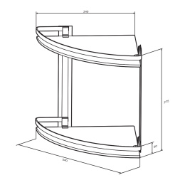 Полка стеклянная Am.Pm Sense L (A7456200) серебристый