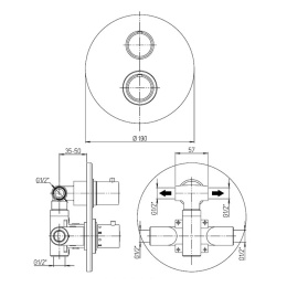 Фото Смеситель для ванны Paini Cox 78CR691TH хром