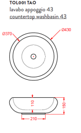 Раковина накладная ArtCeram (TOL001 01 00) белый