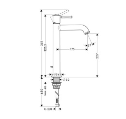 Фото Смеситель для раковины Hansgrohe Talis Classic (14116000) хром