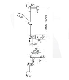 Фото Душевой гарнитур Nobili Plus (PL00130/10CR)