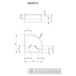 Акриловый поддон для душа Radaway Naxos A 80x80x41 белый SBA8841-1