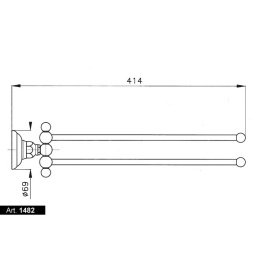 Держатель для полотенец Nicolazzi Classic 1482 BZ, бронза