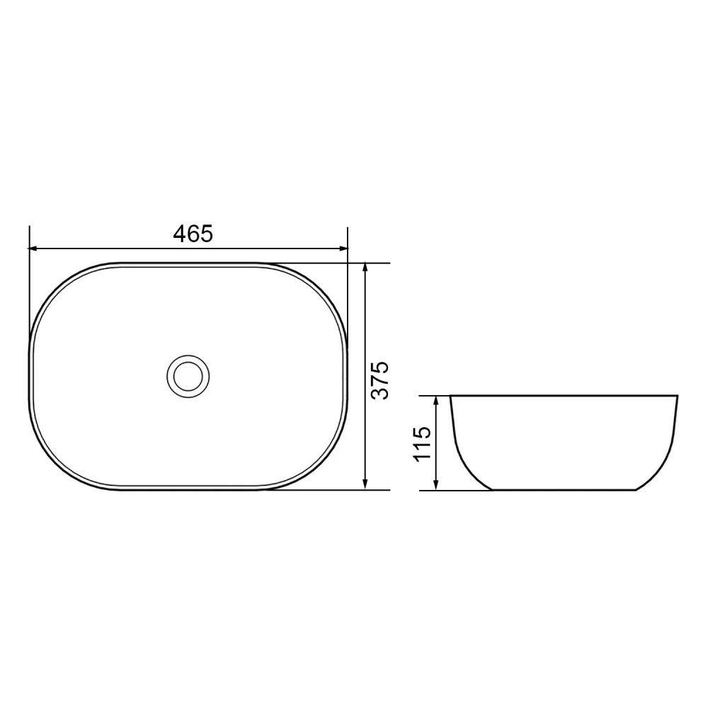 Раковина накладная Azario  (AZ-2185- M819) Светлый мрамор