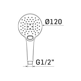 Ручной душ Mamoli Shower Systems 2070001 3 режима, Chrome