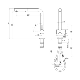 Фото Смеситель для кухни Paini Cox HD44566CR1KM черный