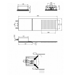 Верхний душ FIMA Carlo Frattini F2346CR 170х553 мм