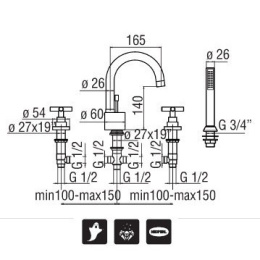 NOBILI Spring SP57001/6CR Смеситель для ванны (хром)