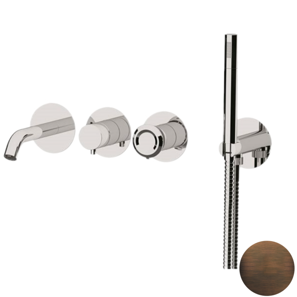 Фото Смеситель для ванны Remer Element ET53D2PWBBR, бронза масляная