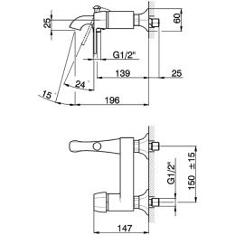 Смеситель для ванны Cisal Cherie CH0001347C, золото