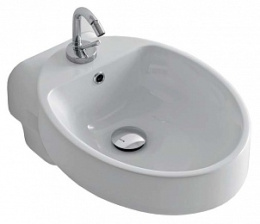 Фото Биде KERASAN Cento OV 352501*1 овальное подвесное с 1 отв, белое