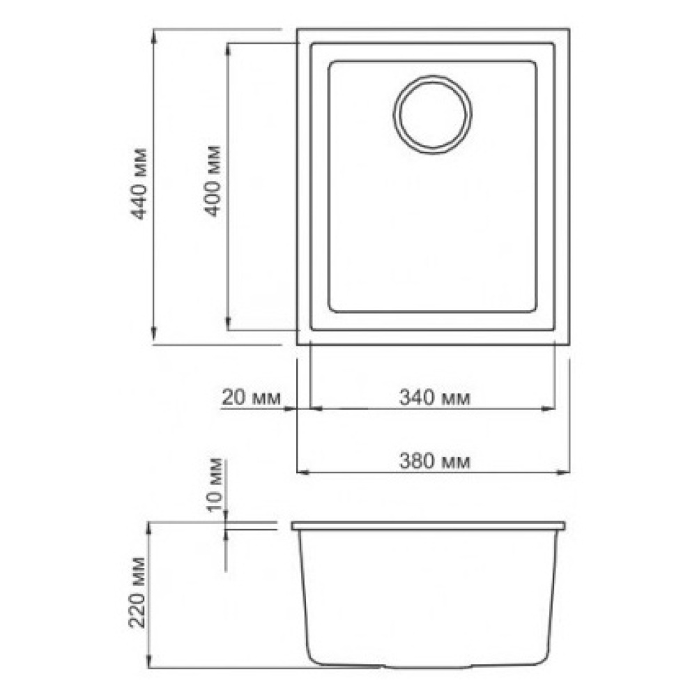 Кухонная мойка Omoikiri Bosen 38-U-DC Tetogranit (4993229) темный шоколад