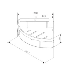 Полка для душа Am.Pm Sense L (A7454122) черный